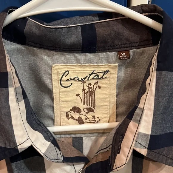 MEN’S Coastal brand snap up plaid long sleeved shirt. Size XL - Picture 3 of 6